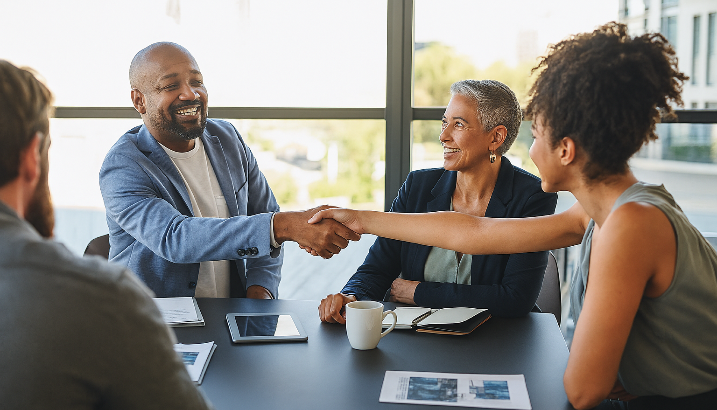people having a meeting
