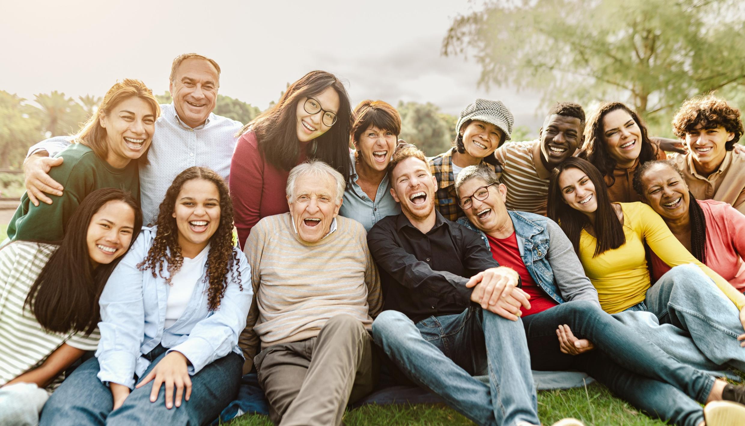 Group of people smiling