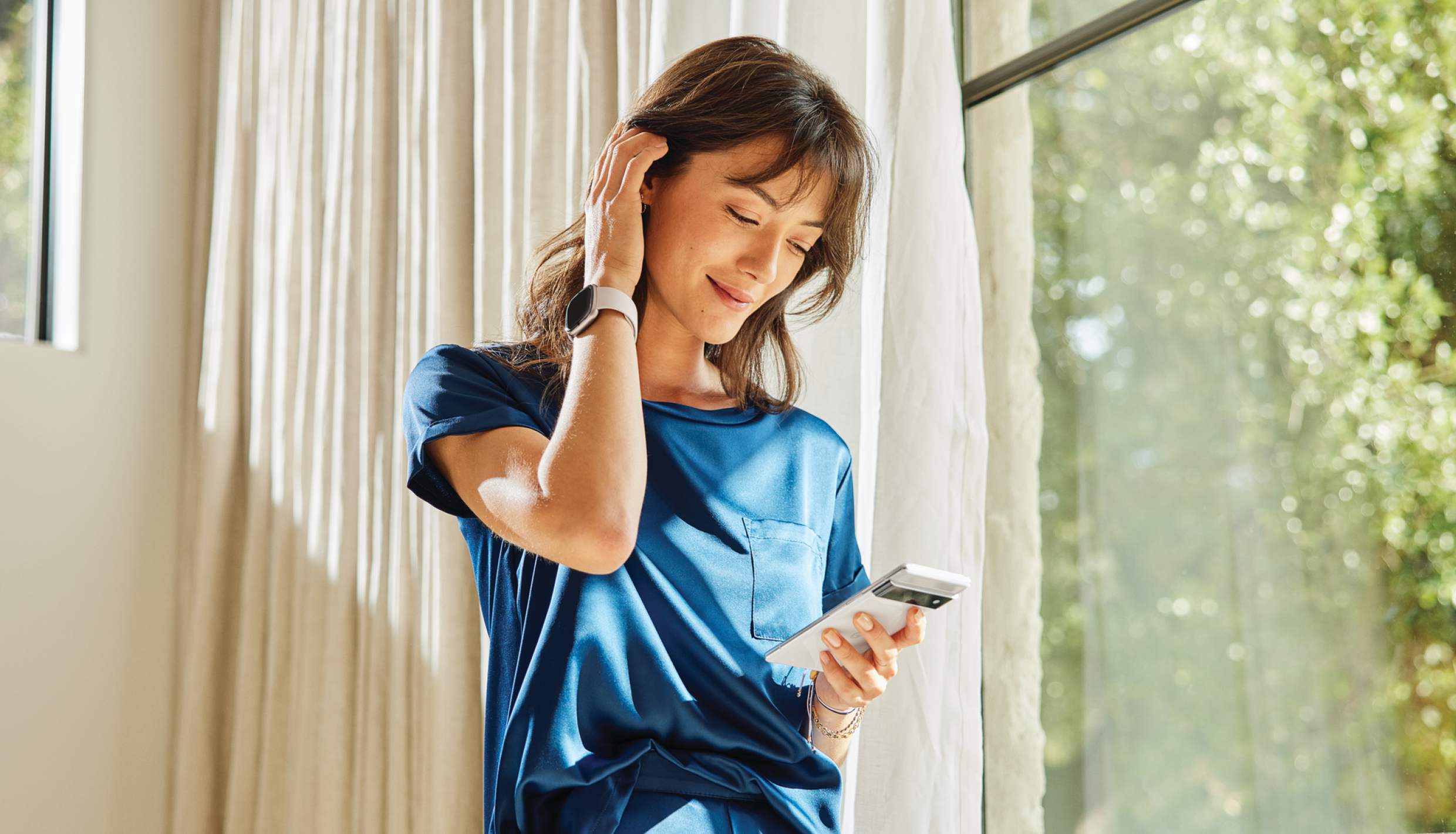 Woman looking at phone