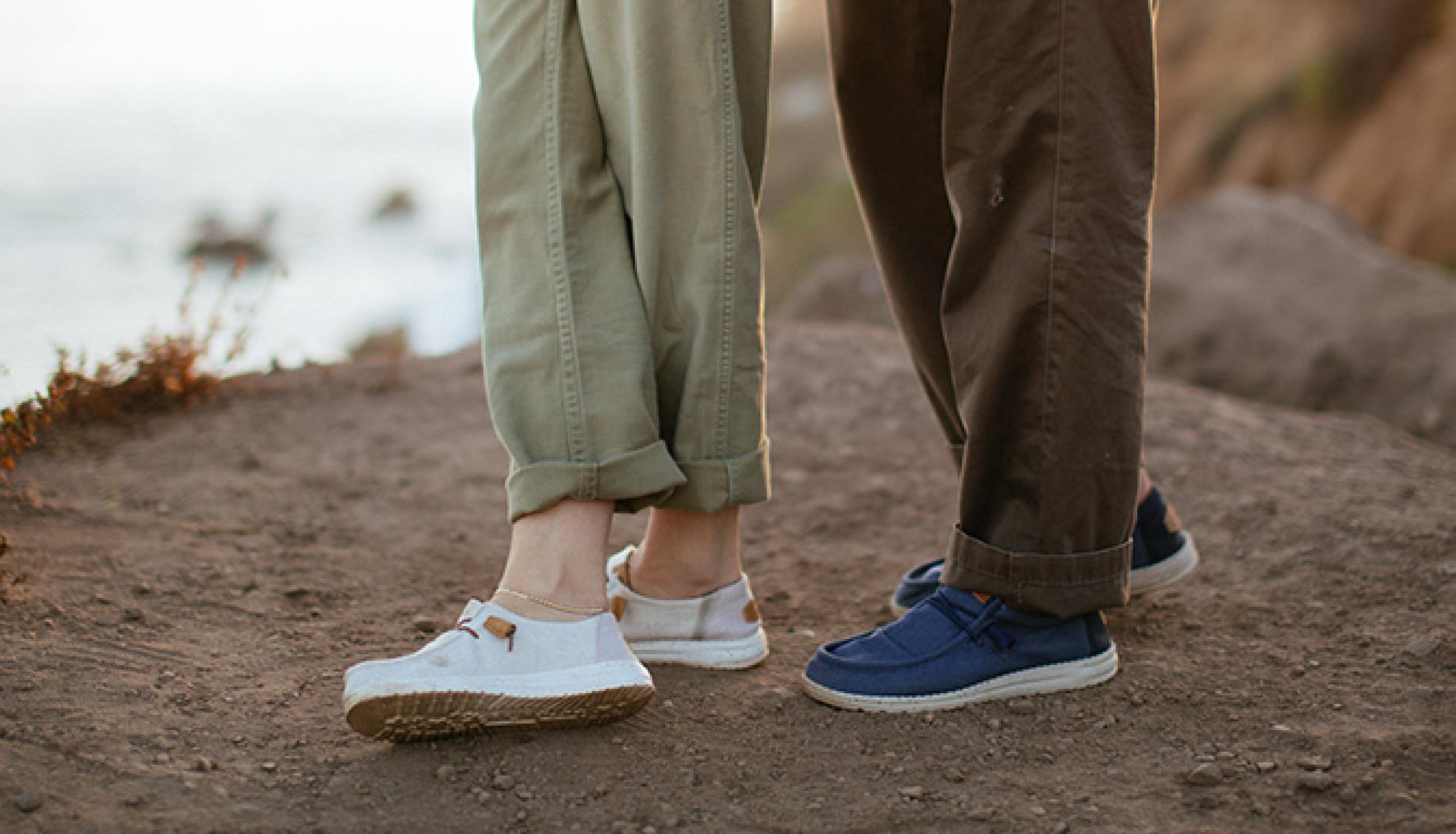 Two people walking