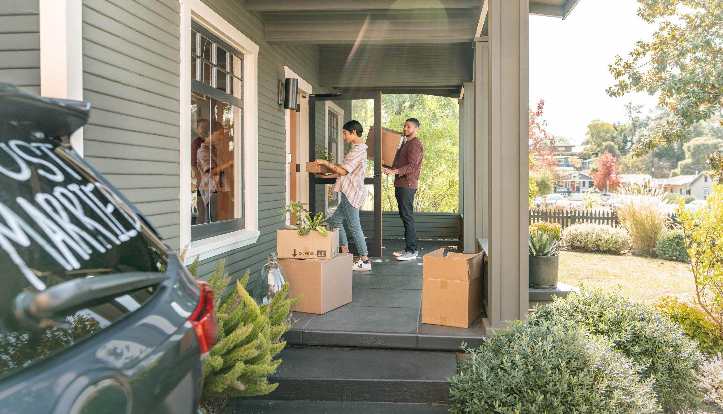 Couple moving into house