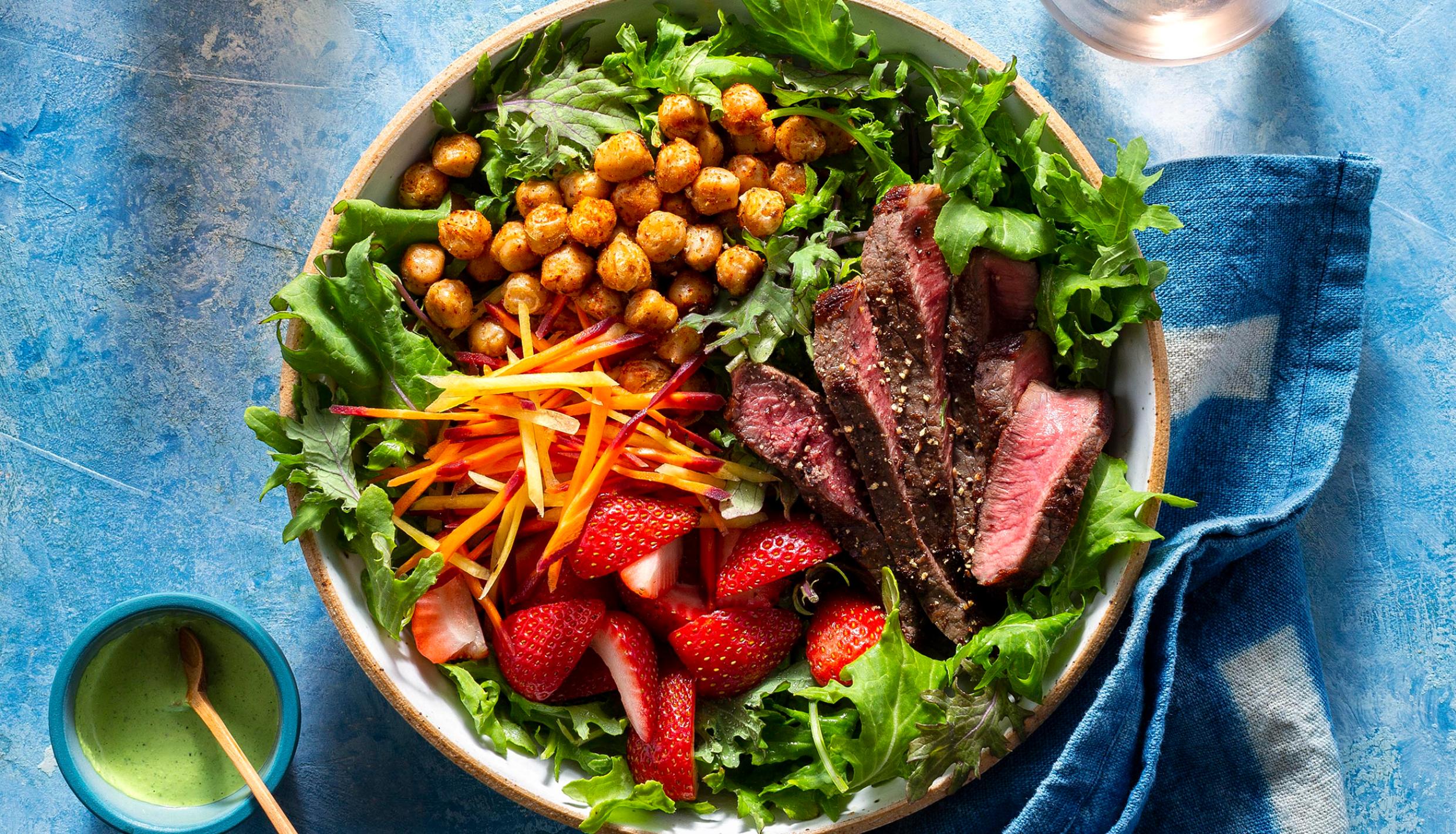 Ensaladera de bistec