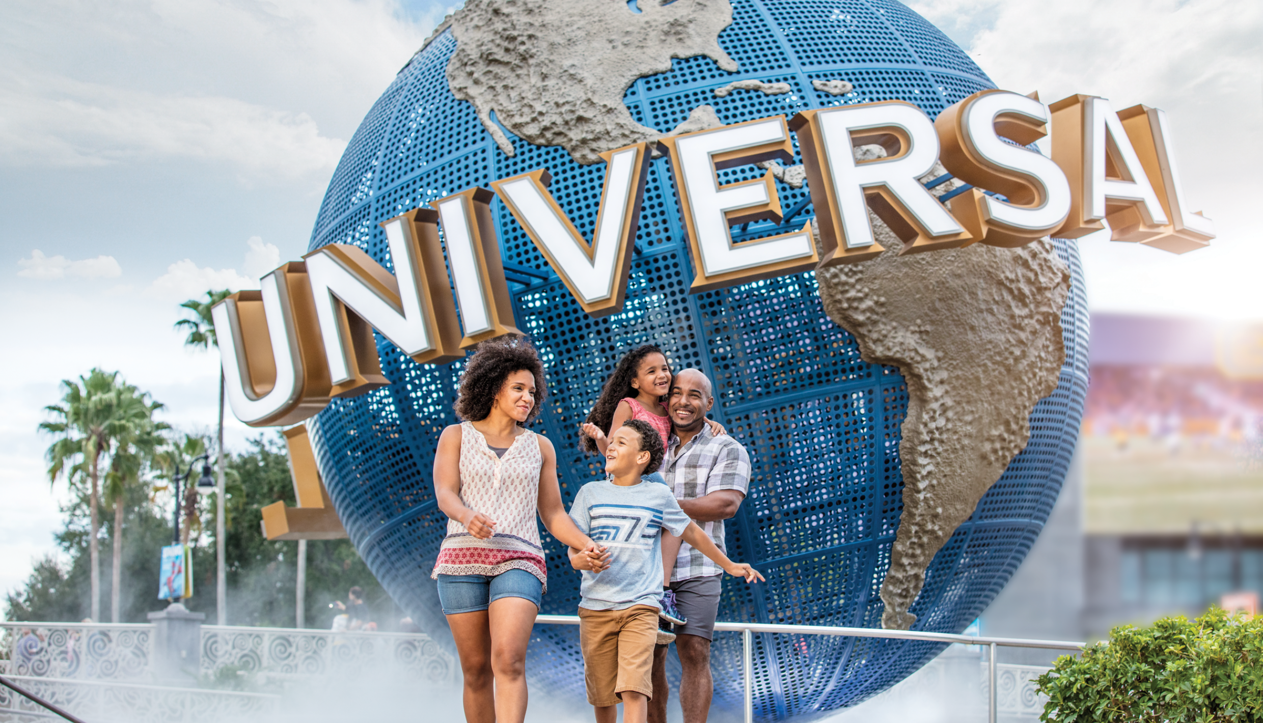 Family at Universal park 