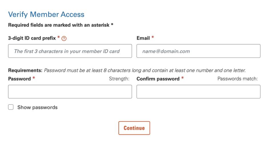 Verify member access when registering