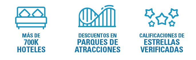 Iconos de estrellas y montaña rusa de la cama del hotel