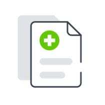 icon of piece of paper with a list of items