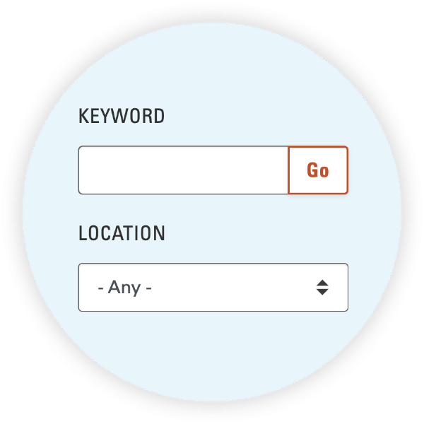 Search by keywords and location