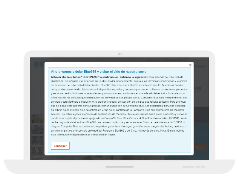 Portátil que muestra las opciones de canje