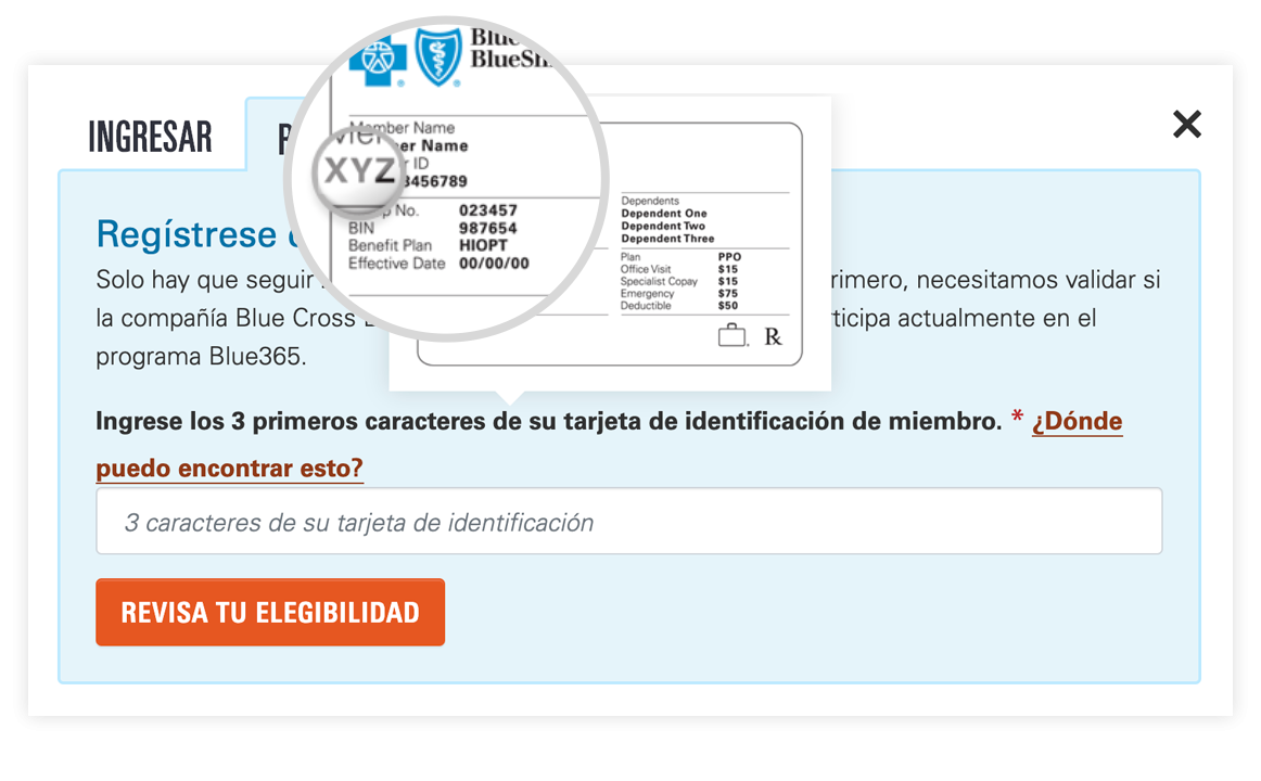 Registro del paso 2 Icono de ID de miembro
