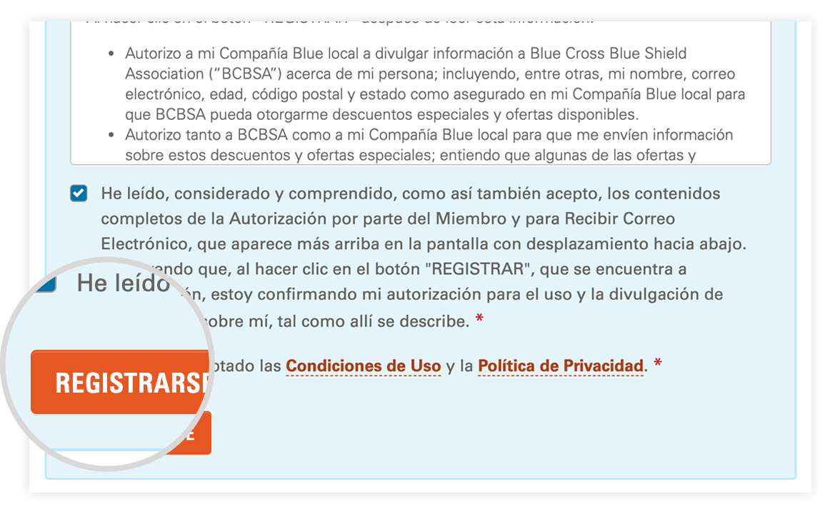 Registro del icono del paso 3