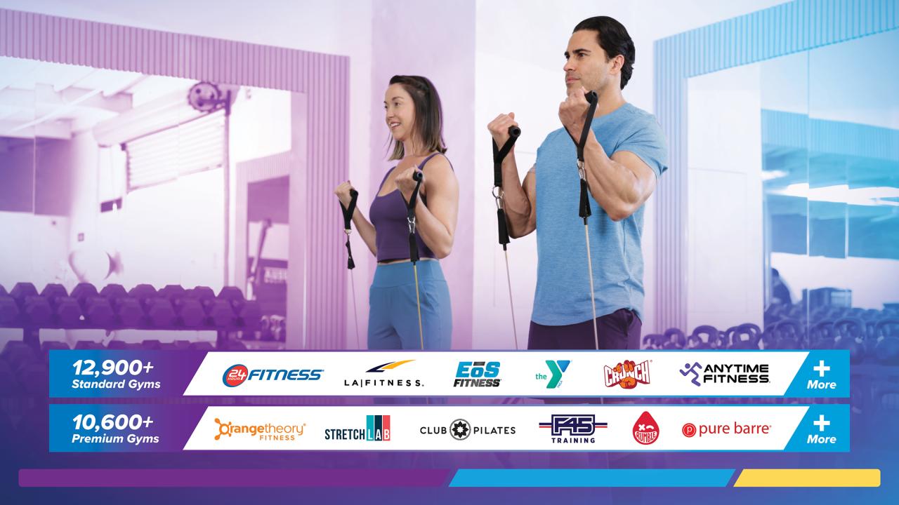Man and woman working out
