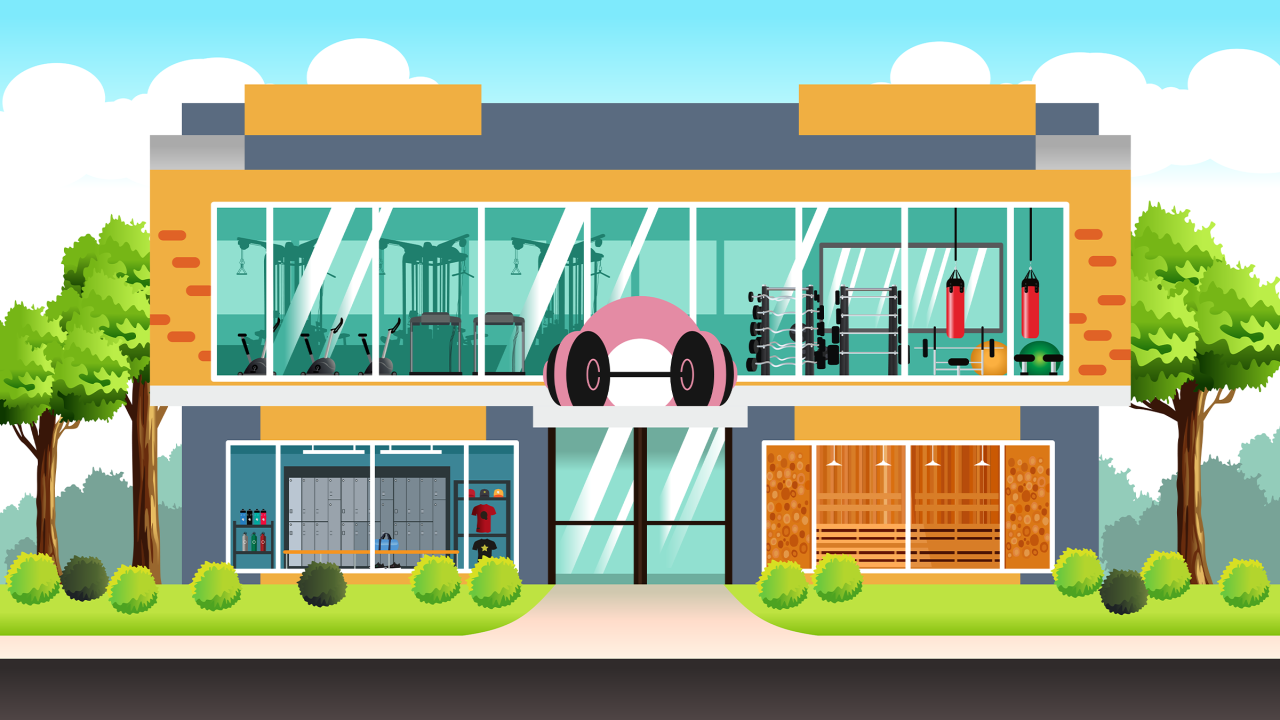 Drawing of gym 