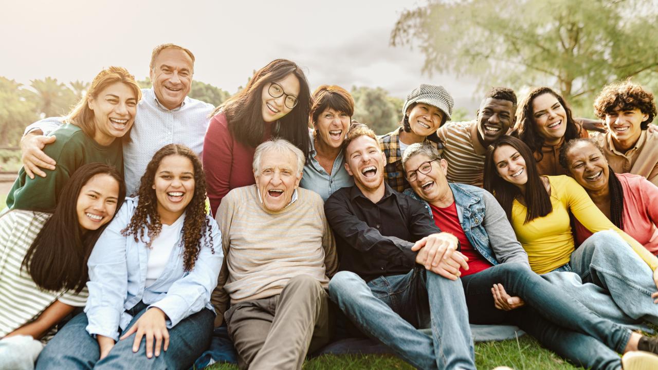 Group of people smiling