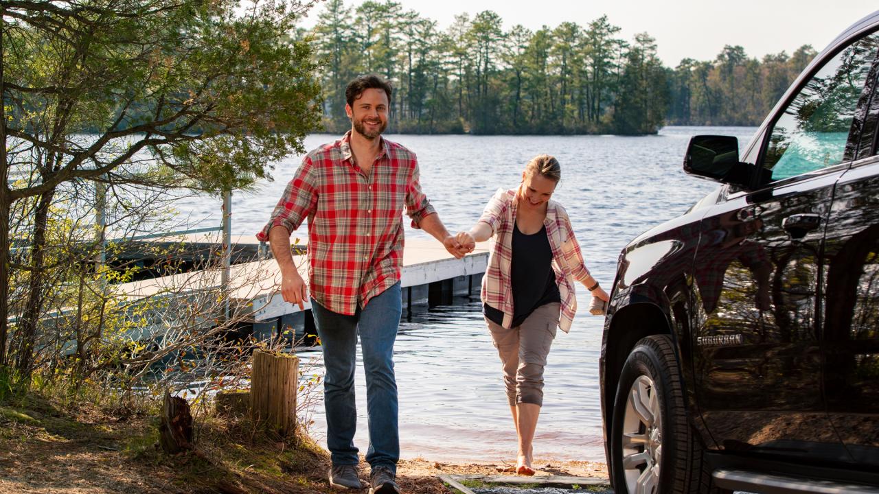 Man and woman at lake