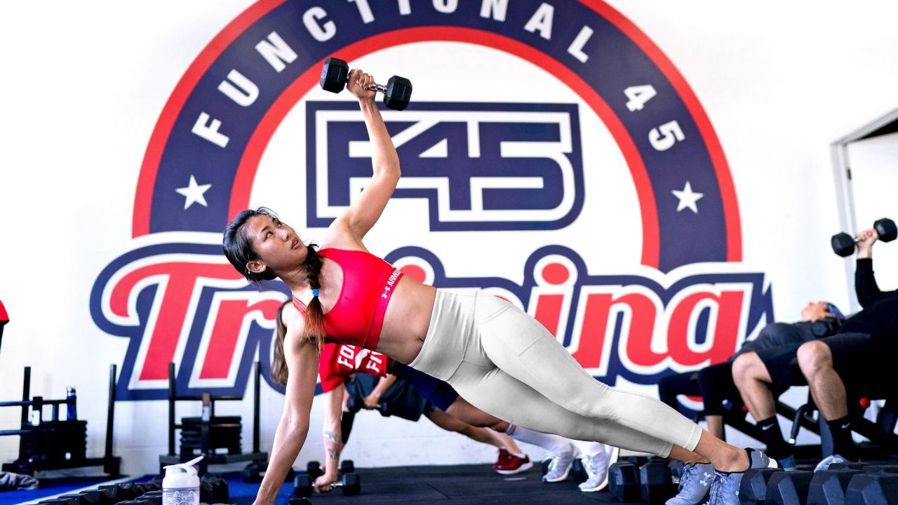 Woman doing pushup