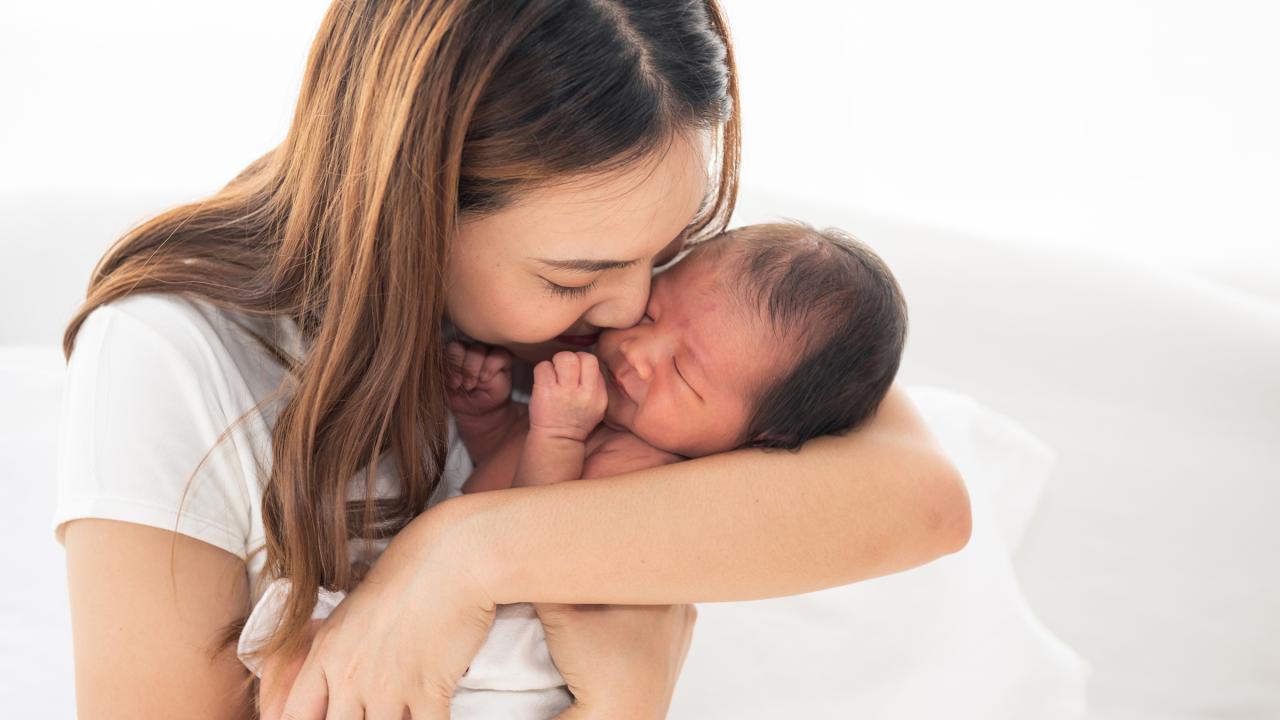 Mother with baby
