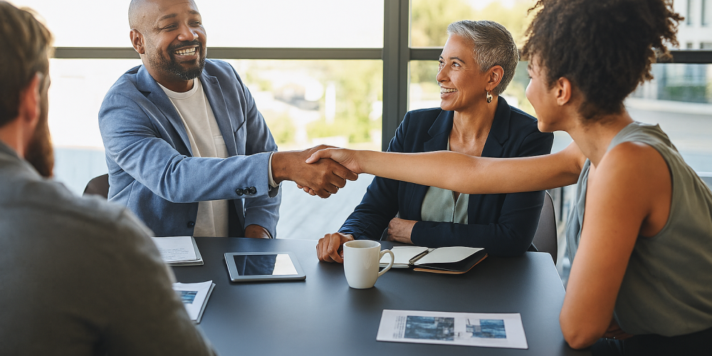 people having a meeting