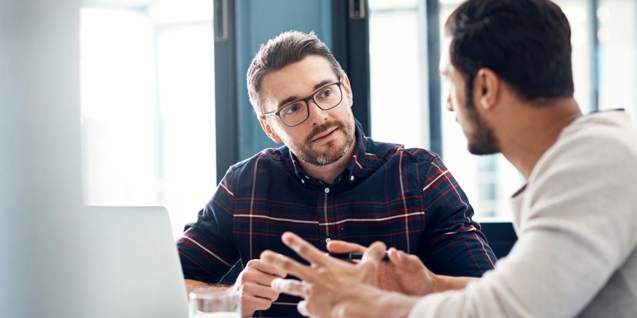 Two men talking to eachother