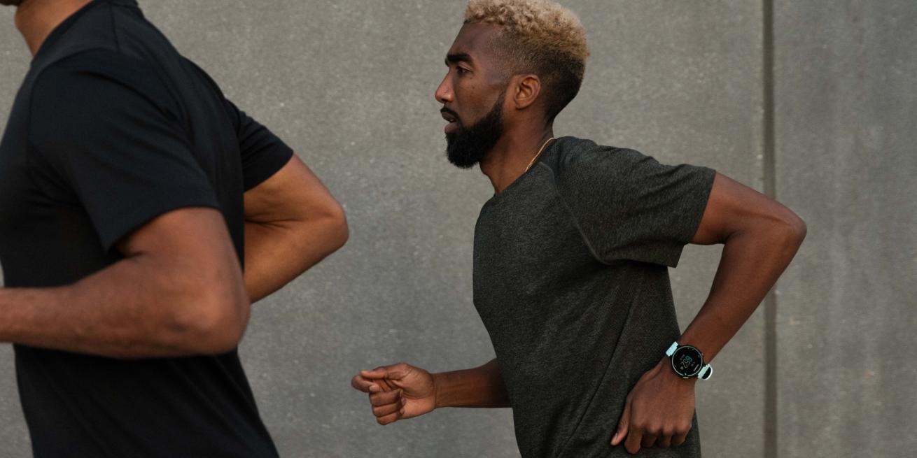 Men running