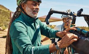 Man racking bike