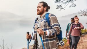 Group of friends hiking