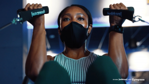 Woman working out at gym