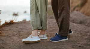 Two people walking