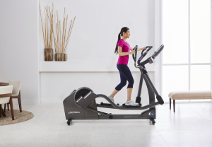 Girl running on treadmill